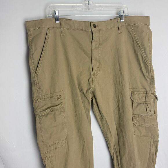 Wrangler Men's Regular Taper Cargo Pants Khaki 40x32 Stretch Cotton Blend - Picture 5 of 6